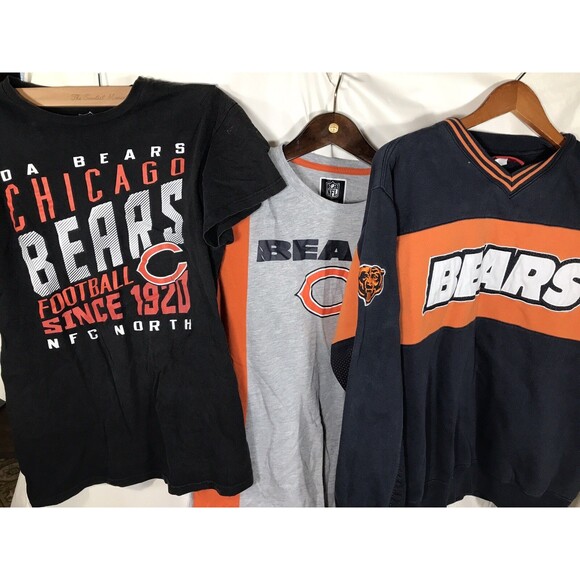 Vintage Chicago Bears Sweatshirt medium Sports Crew Neck Pullover NFL 2 T Shirts - Picture 1 of 13